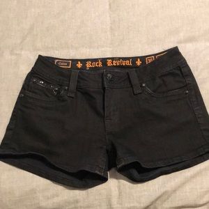 Rock Revival Black Shorts